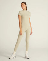Rib Mockneck Short Sleeve