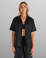 Women's Back to Basics Linen Camp Collar