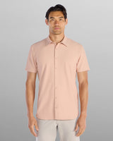 Ribbed+ Short Sleeve Button Down