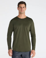 Cotton Long Sleeve Drop-Cut
