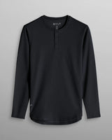 Henley Drop-Cut Long Sleeve: LUX