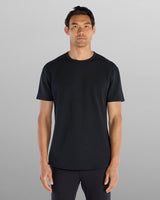 Micro Rib Short Sleeve Drop-Cut
