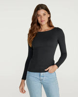 Drift Fitted Boat Neck Long Sleeve
