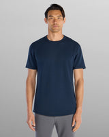 Micro Rib Short Sleeve Drop-Cut