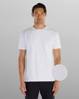 Micro Rib Short Sleeve Split-Hem