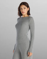 Modal Micro Rib Fitted Long Sleeve